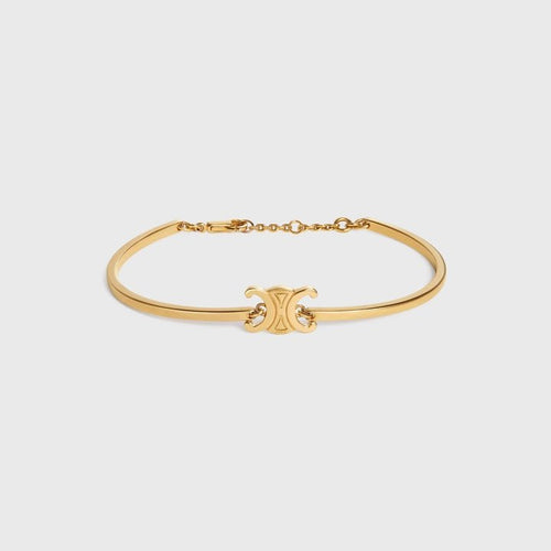 CELINE Brass Triomphe Articulated Bracelet | 賽琳 凱旋門手鐲 (Gold)