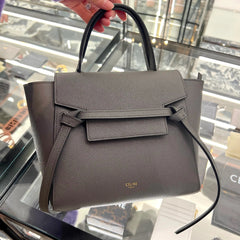 CELINE Grained Leather Nano Belt Bag | 賽琳 手袋 (細碼/Grey)