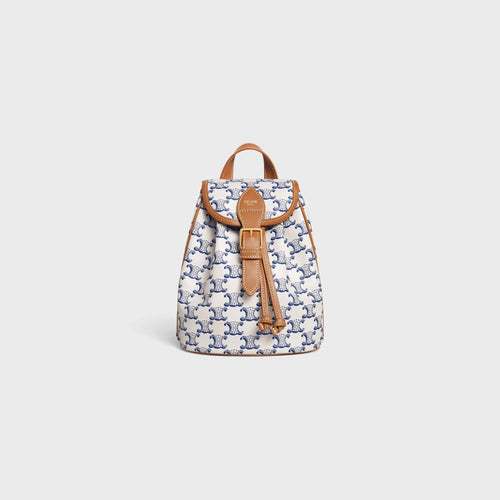 CELINE Mini Backpack Folco | 賽琳 背囊 (白藍色)