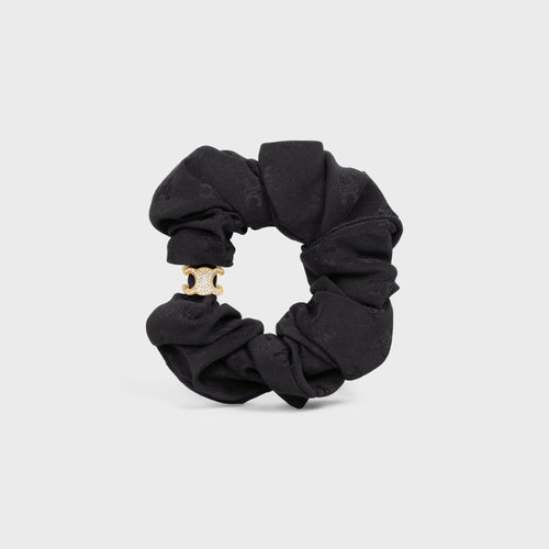 CELINE Scrunchy Mini Triomphe Bracelet | 賽琳 髮圈 (黑色) - LondonKelly 英國名牌代購