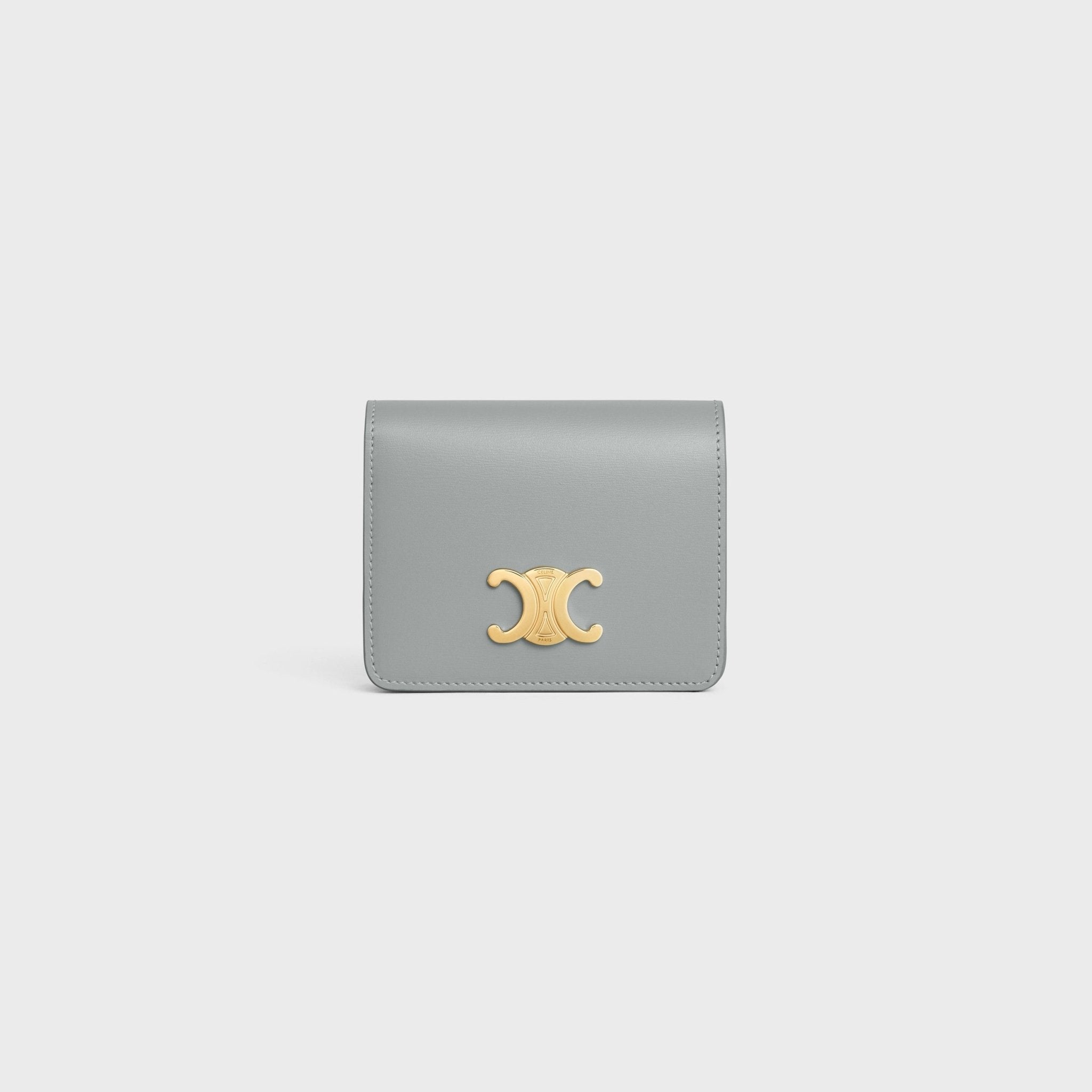 CELINE Triomphe Compact Wallet | Celine card holder wallet
