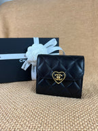 CHANEL 23P Heart Small Wallet on Chain | 香奈兒 銀包連鏈帶 (黑色)