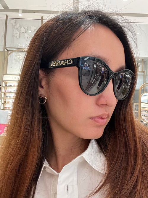 CHANEL Logo Sunglasses | 香奈兒 太陽眼鏡 (黑色) - LondonKelly 英國名牌代購
