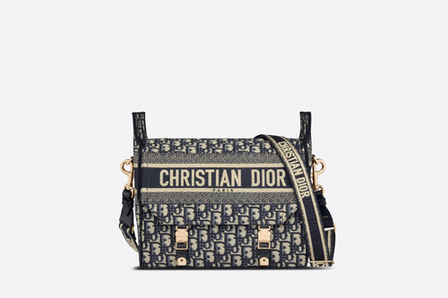 CHRISTIAN DIOR Medium Diorcamp Bag | 迪奧 郵差袋 (中碼/藍色老花) - LONDONKELLY