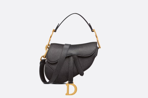 CHRISTIAN DIOR Mini Saddle Bag with Strap | 迪奧 馬鞍袋 (迷你/黑色) - LONDONKELLY