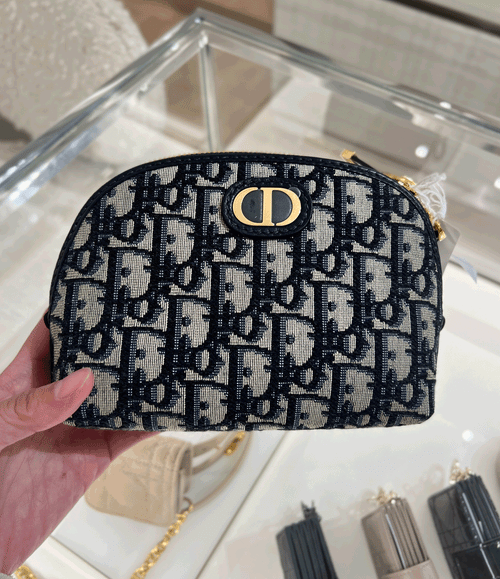 CHRISTIAN DIOR 30 Montaigne Beauty Pouch | 迪奧 化妝袋 (藍色老花)