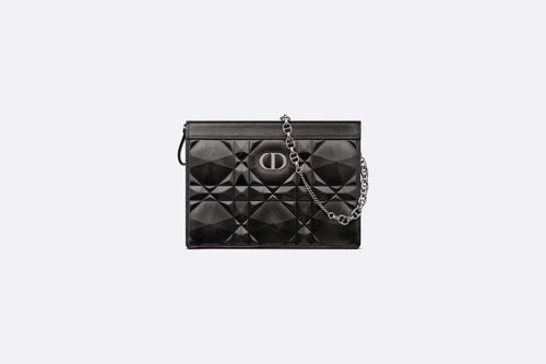 CHRISTIAN DIOR Caro Zipped Pouch With Chain | 迪奧 鏈帶小手袋 (黑色)