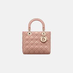 CHRISTIAN DIOR Medium Lambskin Lady Dior Bag | 迪奧 手袋 (Blush)