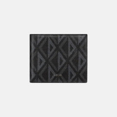 CHRISTIAN Dior Men's CD Diamond Canvas Wallet | 迪奧 男仕銀包 (Black)