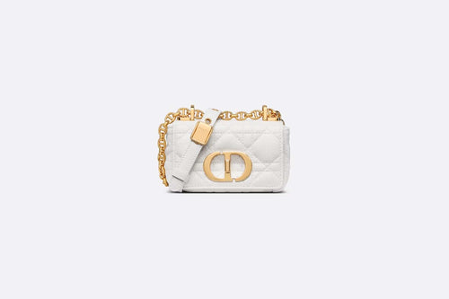 CHRISTIAN DIOR Micro Caro Bag | 迪奧 微型手袋 (White)