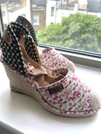 FENDI Floral Print D'Orsay Wedges | 芬迪 高跟涼鞋 - LondonKelly 英國名牌代購