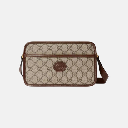 GUCCI GG Canvas Mini Bag with Interlocking G | 古馳 手袋 (迷你/Tan)