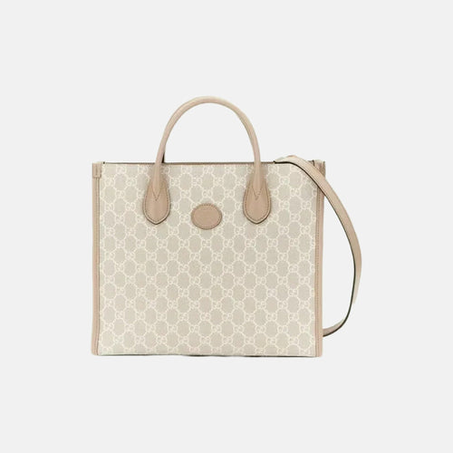 GUCCI GG Canvas Small Tote Bag | 古馳 手提袋 (細碼/White)