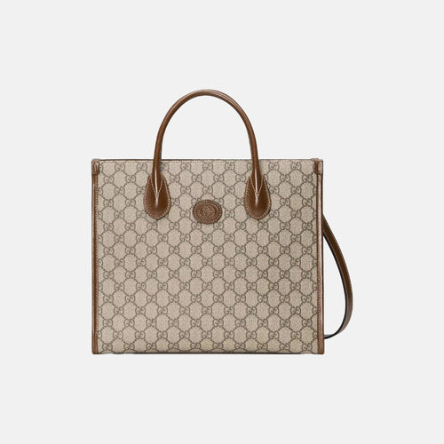 GUCCI GG Canvas Small Tote Bag | 古馳 手提袋 (細碼/Tan)