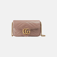 GUCCI GG Marmont Matelasse Super Mini Bag | 古馳 超級迷你相機袋 (Pink)