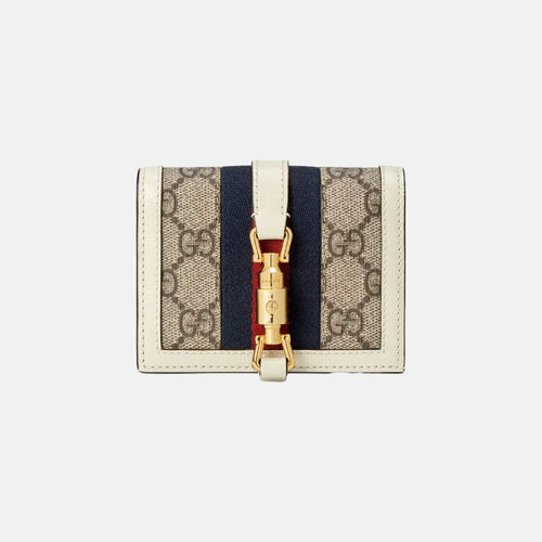 GUCCI Jackie 1961 Card Case Wallet | 古馳 卡套銀包 (White)