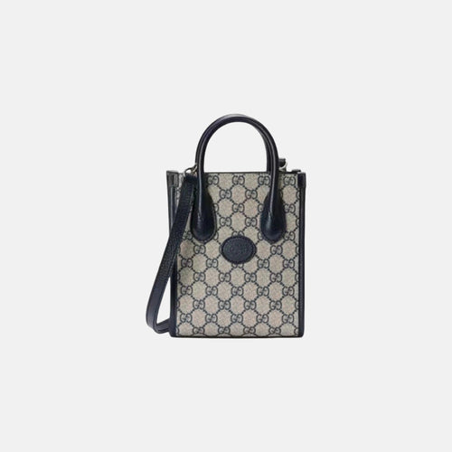 GUCCI Mini Tote Bag with Interlocking G | 古馳 男仕手袋 (迷你/Black)