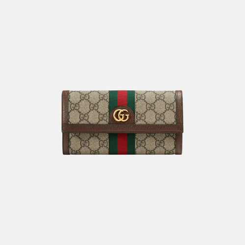 GUCCI Ophidia GG Continental Wallet | 古馳 長銀包 (Tan)