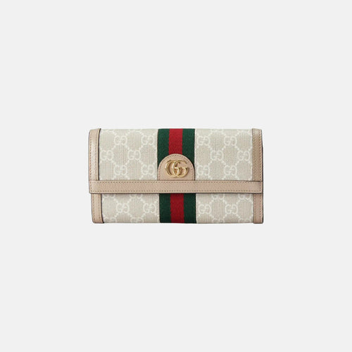 GUCCI Ophidia GG Continental Wallet | 古馳 長銀包 (White)