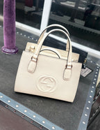 GUCCI Soho Dollar Calf Handbag | 古馳 手提袋 (白色)