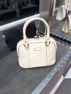 GUCCI Top Handle Zipped Leather Handbag | 古馳 手袋 (白色)