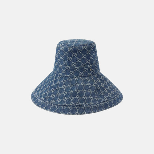 GUCCI Washed Denim Wide Brim Hat | 古馳 帽 (藍色)