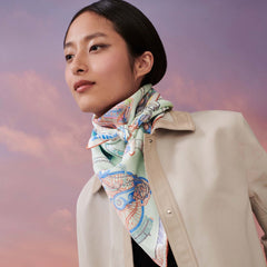 HERMES Chevaloscope Scarf 90X90 | 愛馬仕 絲巾 (Green)