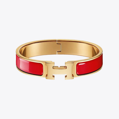 HERMES Clic H Bracelet | 愛馬仕 金手鐲 (Red)