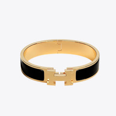 HERMES Clic H Bracelet | 愛馬仕 金手鐲 (Black)