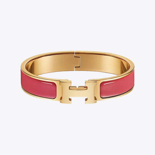 HERMES Clic H Bracelet | 愛馬仕 金手鐲 (Rose)