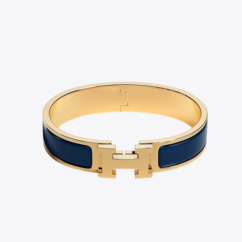 HERMES Clic H Bracelet | 愛馬仕 金手鐲 (Navy)