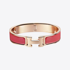 HERMES Clic H Bracelet | 愛馬仕 玫瑰金手鐲 (Red)