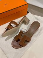 HERMES Gold Oasis Sandal | 愛馬仕 高跟 H 拖鞋 (金色)