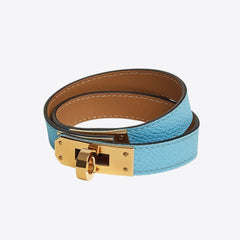 HERMES Kelly Double Tour Bracelet | 愛馬仕 手帶 (Light Blue)