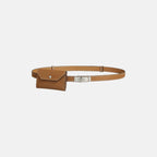 HERMES Kelly Pocket 18 Belt | 愛馬仕 皮帶連銀包 (啡色/銀扣)