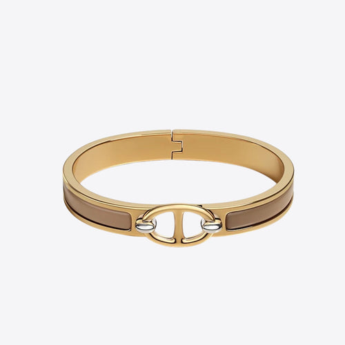 HERMES Mini Clic Chaine d'Ancre Bracelet | 愛馬仕 金色手鐲 (迷你/Etoupe)