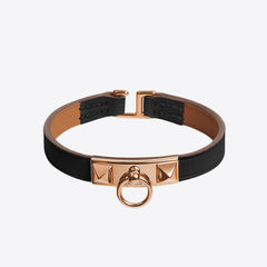 HERMES Rivale Mini Bracelet | 愛馬仕 手帶 (迷你/Noir/玫瑰金)