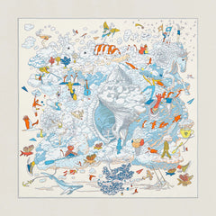 HERMES Sur Mon Nuage Scarf 90 X 90 | 愛馬仕 絲巾 (White)