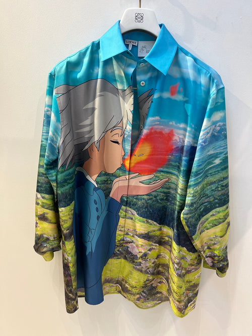 LOEWE Calcifer Shirt in Silk | 羅意威 上衣 (藍色)