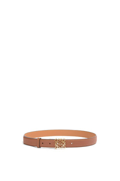 LOEWE Grain Leather Anagram Belt | 羅意威 皮帶 (2.8cm/Tan)