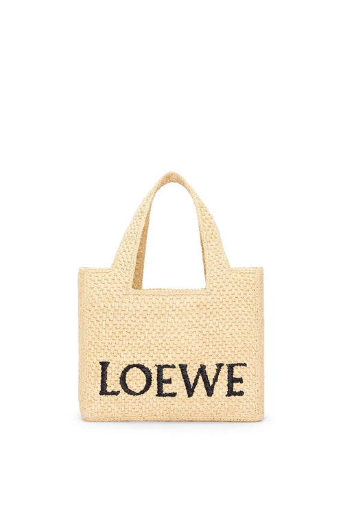 LOEWE Small Raffia Loewe Font Tote | 羅意威 草編袋 (細碼) - LondonKelly 英國名牌代購