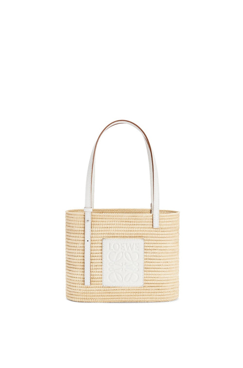 LOEWE Small Square Raffia Basket Bag | 羅意威 方型草編袋 (細碼/White)