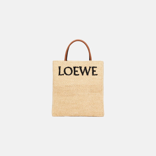 LOEWE Standard A4 Raffia Tote Bag | 羅意威 A5 草編袋 (Tan)