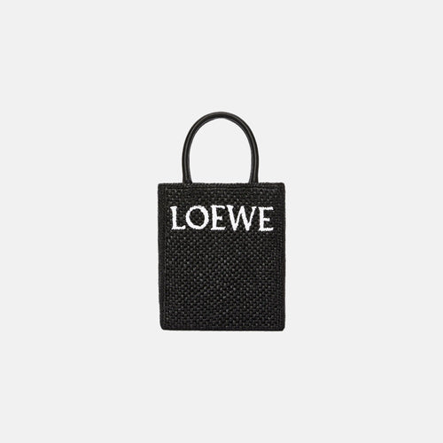 LOEWE Standard A5 Raffia Tote Bag | 羅意威 草編 A5 手袋 (Black)