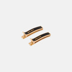 MIU MIU Enameled Metal Hair Clips | 繆繆 髮夾 (Black)