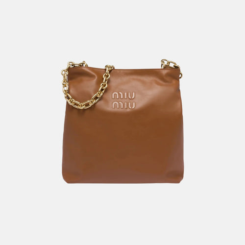 MIU MIU Leather Shoulder Bag | 繆繆 手袋 (啡色)