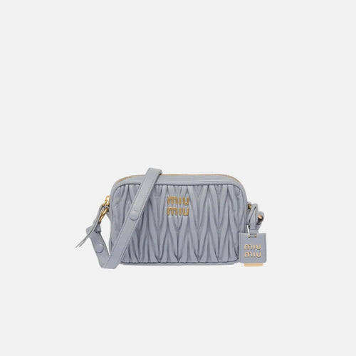 MIU MIU Nappa Leather Shoulder Bag | 繆繆 手袋 (Cornflower)