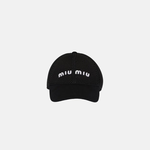 MIU MIU Mesh Baseball Cap | 繆繆 棒球帽 (黑色)