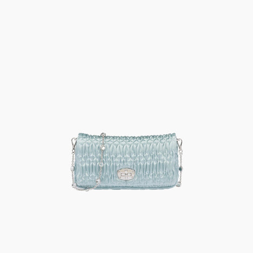 MIU MIU Crystal Satin Bag | 繆繆 手袋 (Blue)