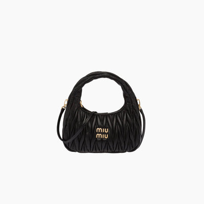 Miu Miu Miu Wander Matelassé Nappa Leather Mini Hobo Bag (5 Colours) - LONDONKELLY